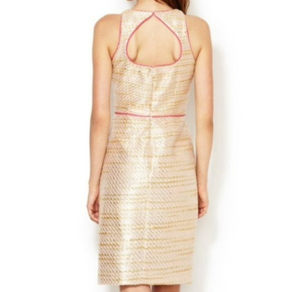David Peck Antonia Silk Halter Dress - Gold/Black - 8 - Picture 8 of 8